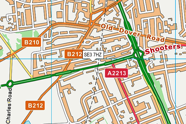 SE3 7HZ map - OS VectorMap District (Ordnance Survey) SE3 7HZ map - OS VectorMap District (Ordnance Survey)