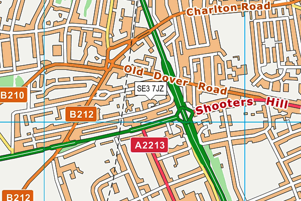 SE3 7JZ map - OS VectorMap District (Ordnance Survey) SE3 7JZ map - OS VectorMap District (Ordnance Survey)