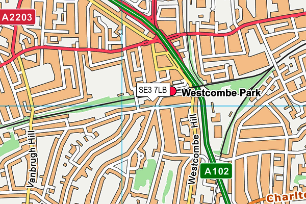 SE3 7LB map - OS VectorMap District (Ordnance Survey) SE3 7LB map - OS VectorMap District (Ordnance Survey)