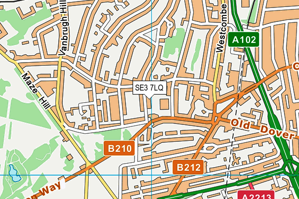 SE3 7LQ map - OS VectorMap District (Ordnance Survey) SE3 7LQ map - OS VectorMap District (Ordnance Survey)