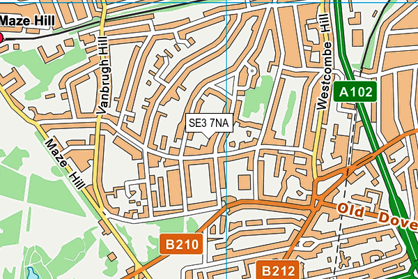 SE3 7NA map - OS VectorMap District (Ordnance Survey) SE3 7NA map - OS VectorMap District (Ordnance Survey)