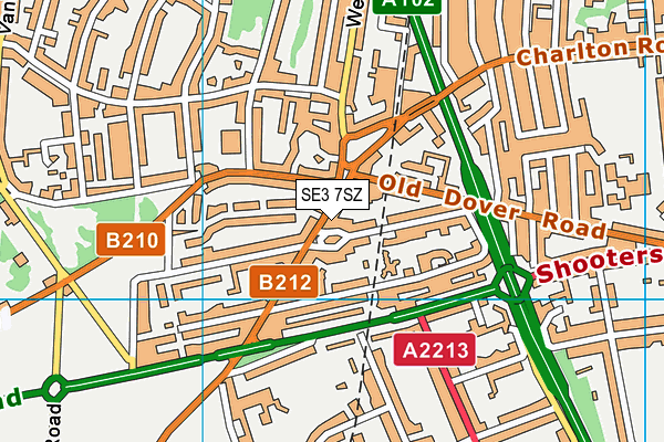 SE3 7SZ map - OS VectorMap District (Ordnance Survey) SE3 7SZ map - OS VectorMap District (Ordnance Survey)