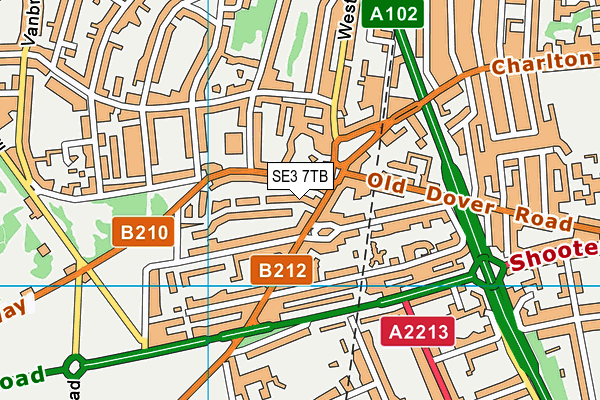 SE3 7TB map - OS VectorMap District (Ordnance Survey) SE3 7TB map - OS VectorMap District (Ordnance Survey)