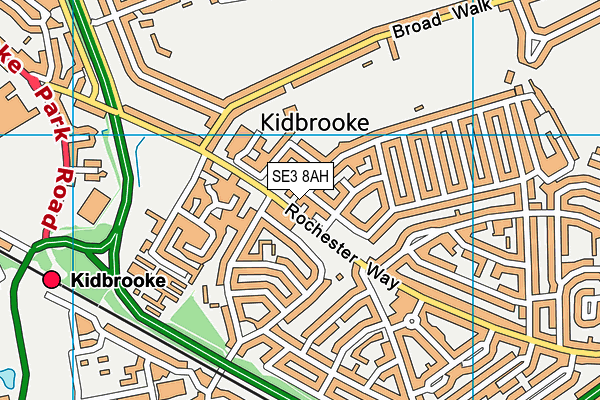 SE3 8AH map - OS VectorMap District (Ordnance Survey) SE3 8AH map - OS VectorMap District (Ordnance Survey)