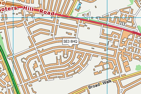 SE3 8HQ map - OS VectorMap District (Ordnance Survey) SE3 8HQ map - OS VectorMap District (Ordnance Survey)