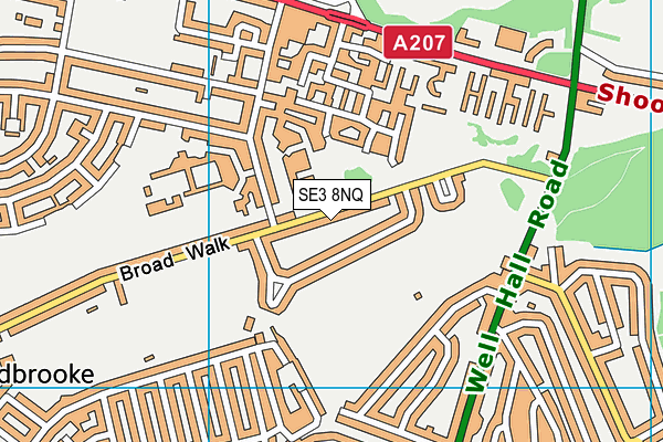 SE3 8NQ map - OS VectorMap District (Ordnance Survey) SE3 8NQ map - OS VectorMap District (Ordnance Survey)
