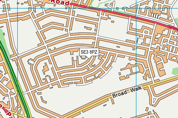 SE3 8PZ map - OS VectorMap District (Ordnance Survey) SE3 8PZ map - OS VectorMap District (Ordnance Survey)