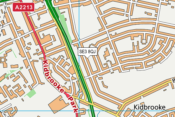 SE3 8QJ map - OS VectorMap District (Ordnance Survey) SE3 8QJ map - OS VectorMap District (Ordnance Survey)
