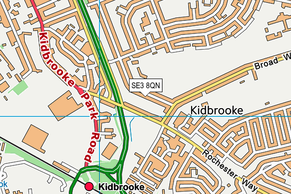 SE3 8QN map - OS VectorMap District (Ordnance Survey) SE3 8QN map - OS VectorMap District (Ordnance Survey)