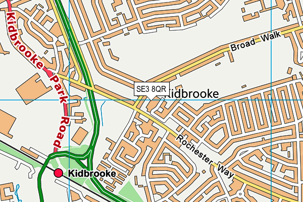 SE3 8QR map - OS VectorMap District (Ordnance Survey) SE3 8QR map - OS VectorMap District (Ordnance Survey)