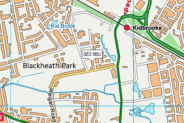 SE3 9BU map - OS VectorMap District (Ordnance Survey) SE3 9BU map - OS VectorMap District (Ordnance Survey)