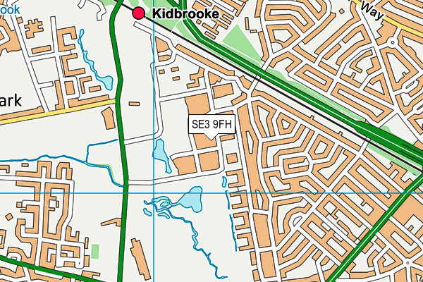 SE3 9FH map - OS VectorMap District (Ordnance Survey) SE3 9FH map - OS VectorMap District (Ordnance Survey)