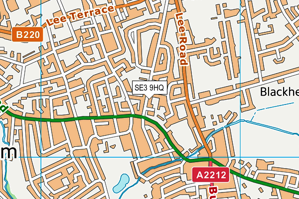 SE3 9HQ map - OS VectorMap District (Ordnance Survey) SE3 9HQ map - OS VectorMap District (Ordnance Survey)