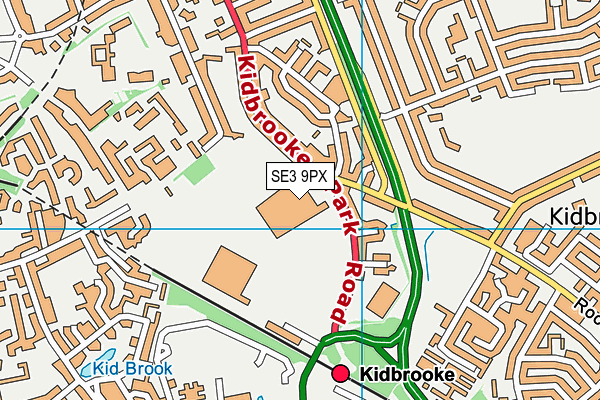SE3 9PX map - OS VectorMap District (Ordnance Survey) SE3 9PX map - OS VectorMap District (Ordnance Survey)