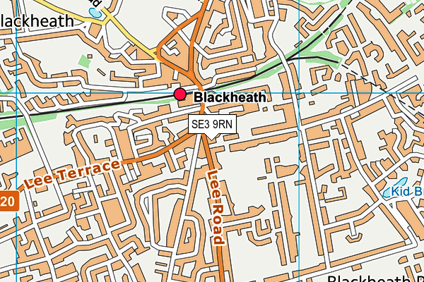 SE3 9RN map - OS VectorMap District (Ordnance Survey) SE3 9RN map - OS VectorMap District (Ordnance Survey)