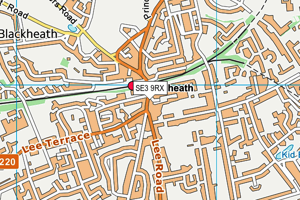 SE3 9RX map - OS VectorMap District (Ordnance Survey) SE3 9RX map - OS VectorMap District (Ordnance Survey)