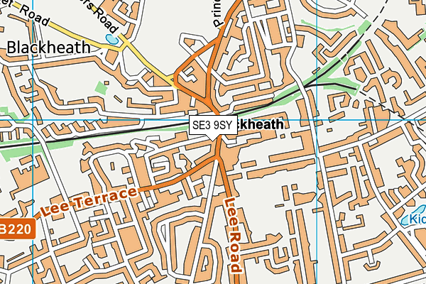 SE3 9SY map - OS VectorMap District (Ordnance Survey) SE3 9SY map - OS VectorMap District (Ordnance Survey)