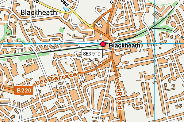 SE3 9TD map - OS VectorMap District (Ordnance Survey) SE3 9TD map - OS VectorMap District (Ordnance Survey)