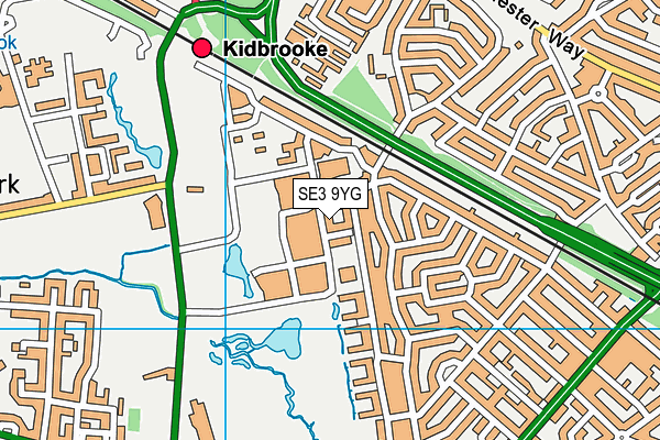 SE3 9YG map - OS VectorMap District (Ordnance Survey) SE3 9YG map - OS VectorMap District (Ordnance Survey)