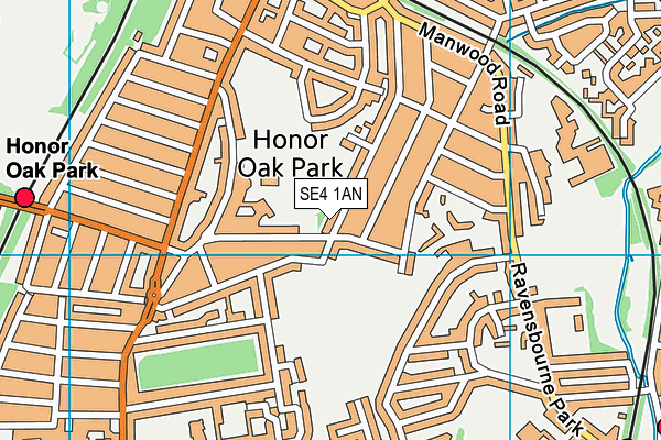 SE4 1AN map - OS VectorMap District (Ordnance Survey) SE4 1AN map - OS VectorMap District (Ordnance Survey)