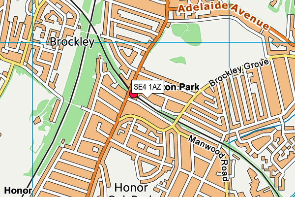 SE4 1AZ map - OS VectorMap District (Ordnance Survey) SE4 1AZ map - OS VectorMap District (Ordnance Survey)