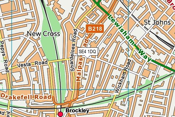 SE4 1DQ map - OS VectorMap District (Ordnance Survey)