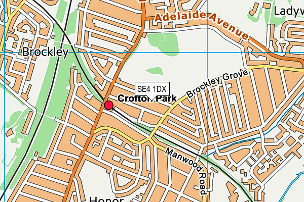 SE4 1DX map - OS VectorMap District (Ordnance Survey) SE4 1DX map - OS VectorMap District (Ordnance Survey)