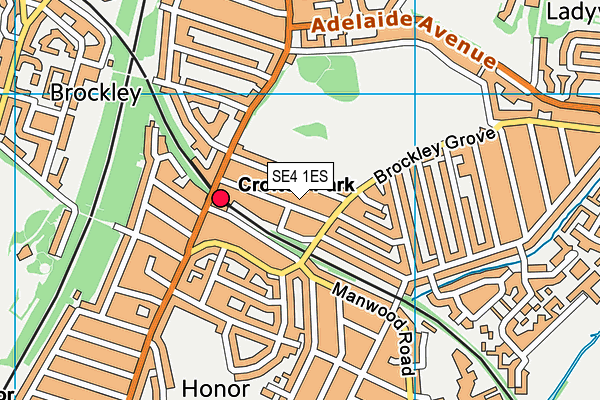 SE4 1ES map - OS VectorMap District (Ordnance Survey) SE4 1ES map - OS VectorMap District (Ordnance Survey)