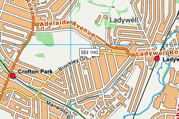 SE4 1HG map - OS VectorMap District (Ordnance Survey) SE4 1HG map - OS VectorMap District (Ordnance Survey)