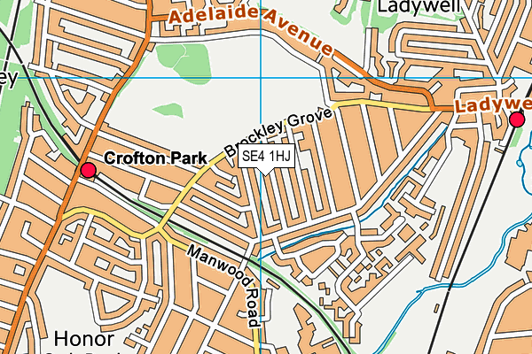 SE4 1HJ map - OS VectorMap District (Ordnance Survey)