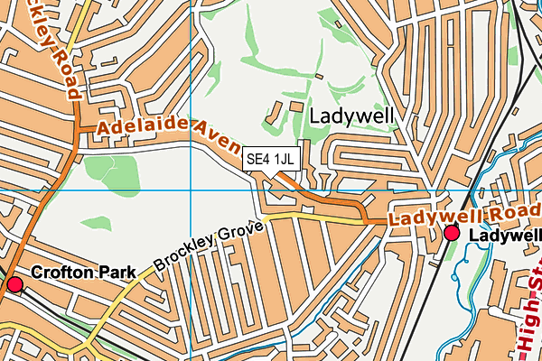 SE4 1JL map - OS VectorMap District (Ordnance Survey) SE4 1JL map - OS VectorMap District (Ordnance Survey)