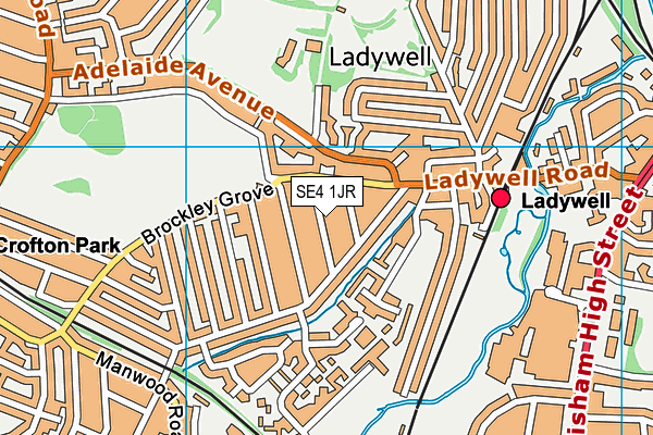 SE4 1JR map - OS VectorMap District (Ordnance Survey)