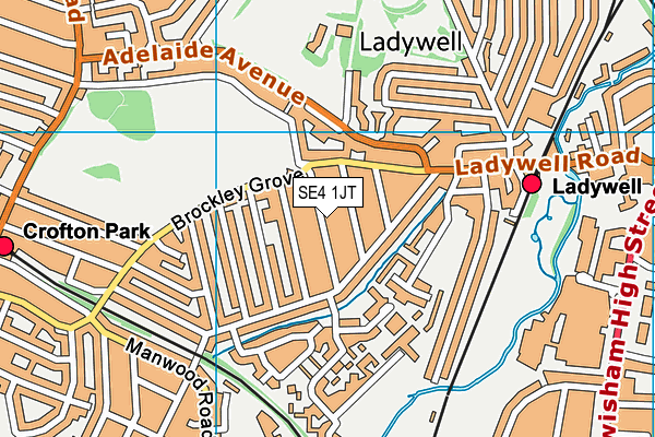 SE4 1JT map - OS VectorMap District (Ordnance Survey)