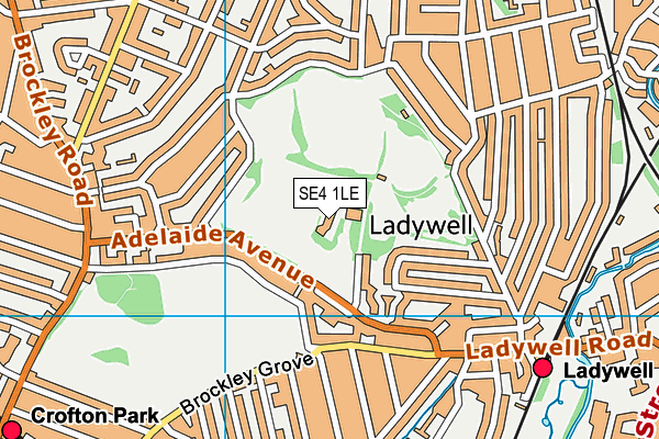 SE4 1LE map - OS VectorMap District (Ordnance Survey)