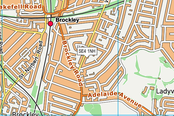 SE4 1NH map - OS VectorMap District (Ordnance Survey)