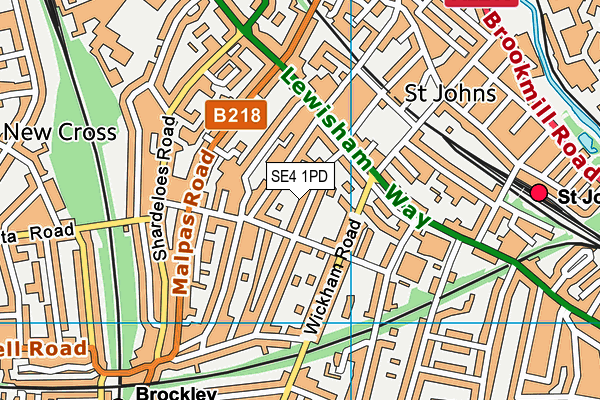 SE4 1PD map - OS VectorMap District (Ordnance Survey) SE4 1PD map - OS VectorMap District (Ordnance Survey)