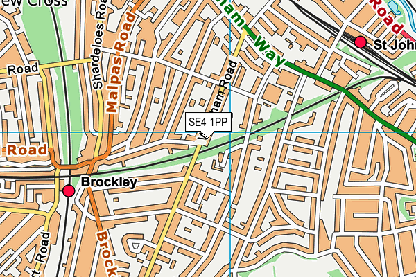 SE4 1PP map - OS VectorMap District (Ordnance Survey)