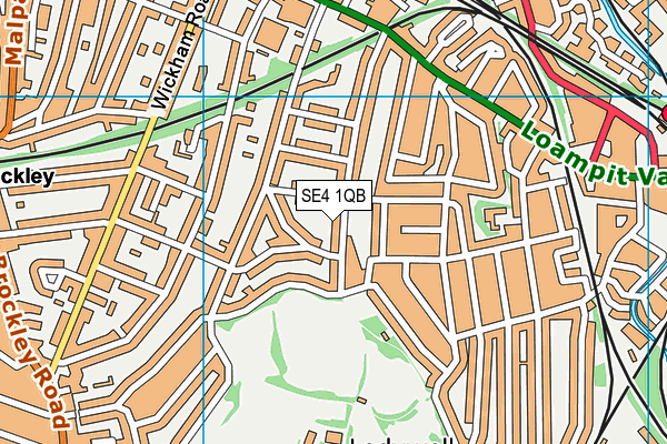SE4 1QB map - OS VectorMap District (Ordnance Survey)