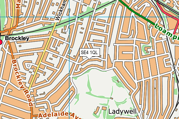 SE4 1QL map - OS VectorMap District (Ordnance Survey)