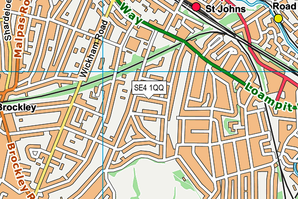 SE4 1QQ map - OS VectorMap District (Ordnance Survey) SE4 1QQ map - OS VectorMap District (Ordnance Survey)