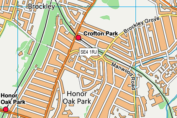 SE4 1RJ map - OS VectorMap District (Ordnance Survey) SE4 1RJ map - OS VectorMap District (Ordnance Survey)