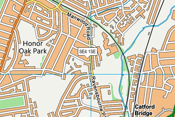 SE4 1SE map - OS VectorMap District (Ordnance Survey)