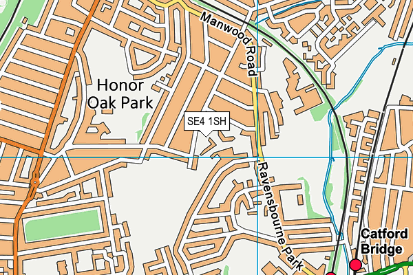 SE4 1SH map - OS VectorMap District (Ordnance Survey) SE4 1SH map - OS VectorMap District (Ordnance Survey)
