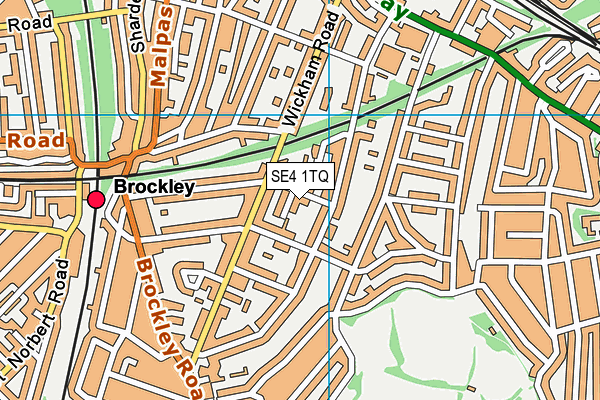 SE4 1TQ map - OS VectorMap District (Ordnance Survey) SE4 1TQ map - OS VectorMap District (Ordnance Survey)