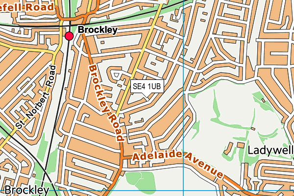 SE4 1UB map - OS VectorMap District (Ordnance Survey) SE4 1UB map - OS VectorMap District (Ordnance Survey)