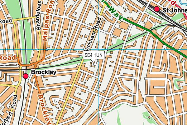 SE4 1UN map - OS VectorMap District (Ordnance Survey) SE4 1UN map - OS VectorMap District (Ordnance Survey)