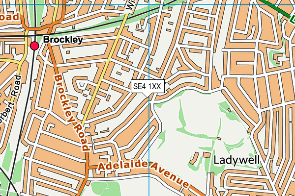 SE4 1XX map - OS VectorMap District (Ordnance Survey)