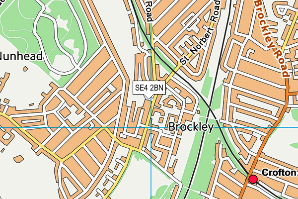 SE4 2BN map - OS VectorMap District (Ordnance Survey) SE4 2BN map - OS VectorMap District (Ordnance Survey)