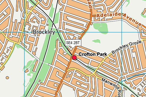SE4 2BT map - OS VectorMap District (Ordnance Survey) SE4 2BT map - OS VectorMap District (Ordnance Survey)