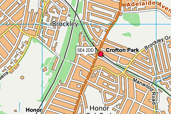 SE4 2DD map - OS VectorMap District (Ordnance Survey) SE4 2DD map - OS VectorMap District (Ordnance Survey)